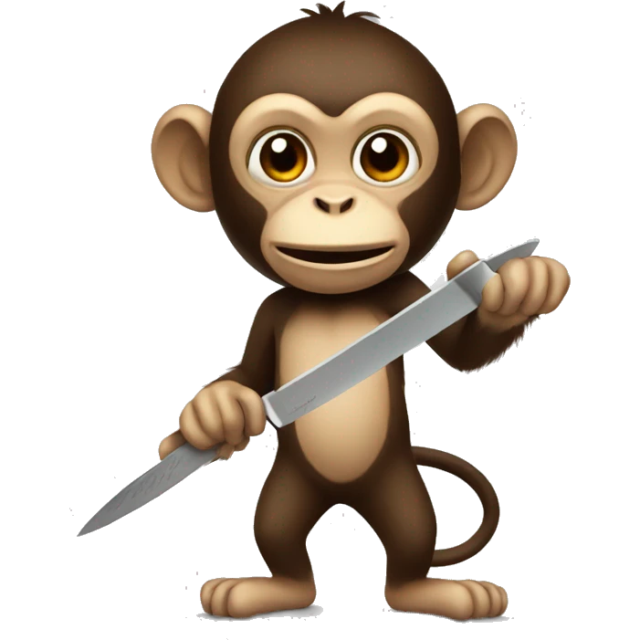 monkey with a knife emoji