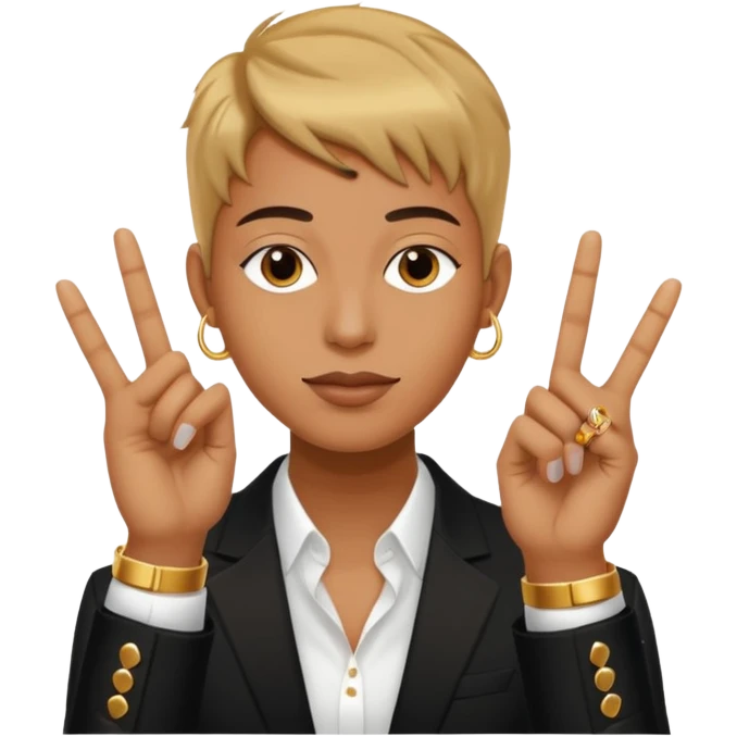 3 finger ysl hand sign emoji