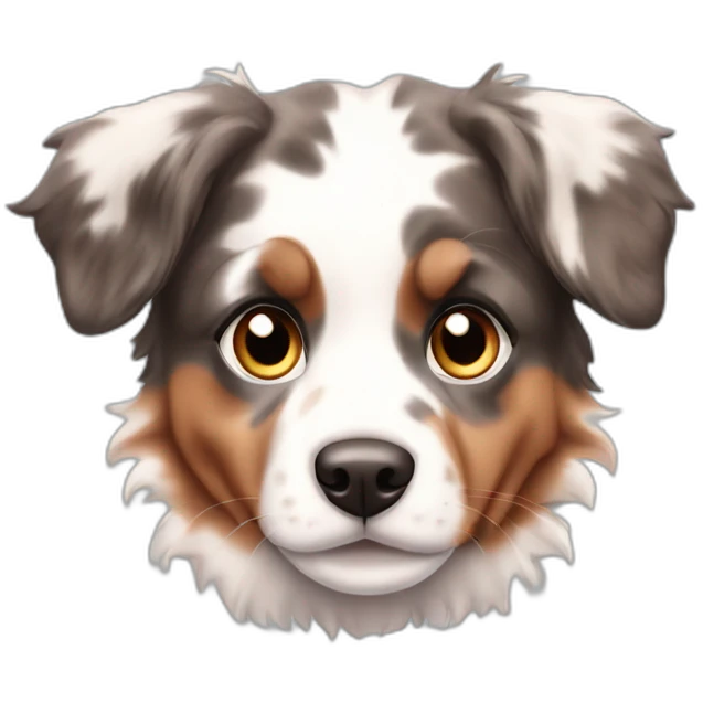 red merle aussie puppy emoji