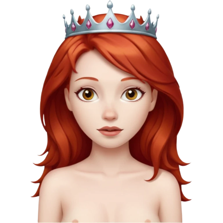 Sexy  naked red hair princess emoji