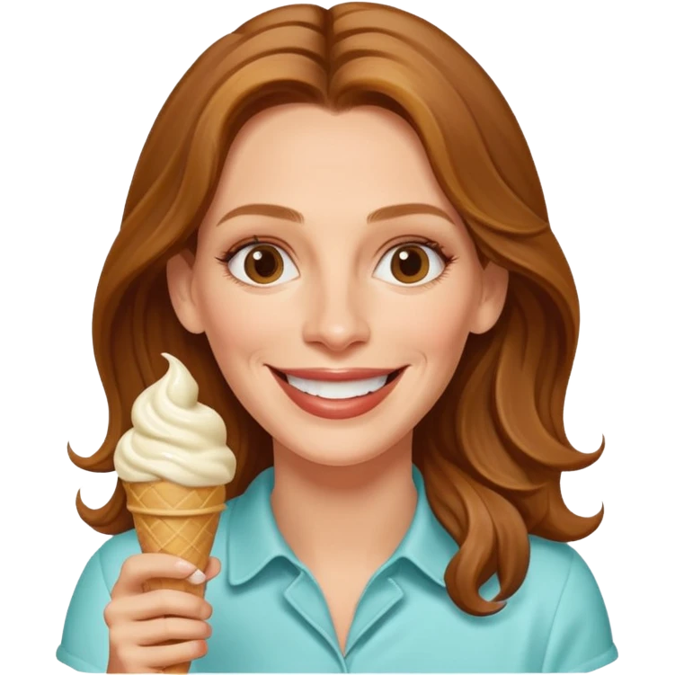 Julia Roberts eating ice cream emoji