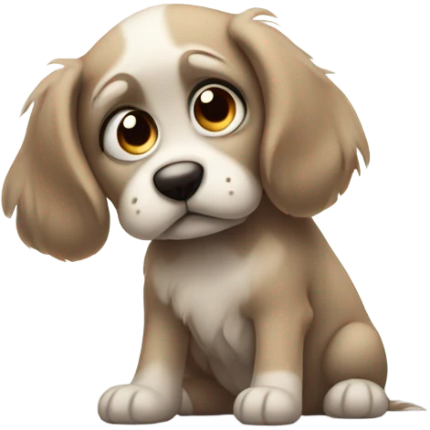 Sad puppy emoji