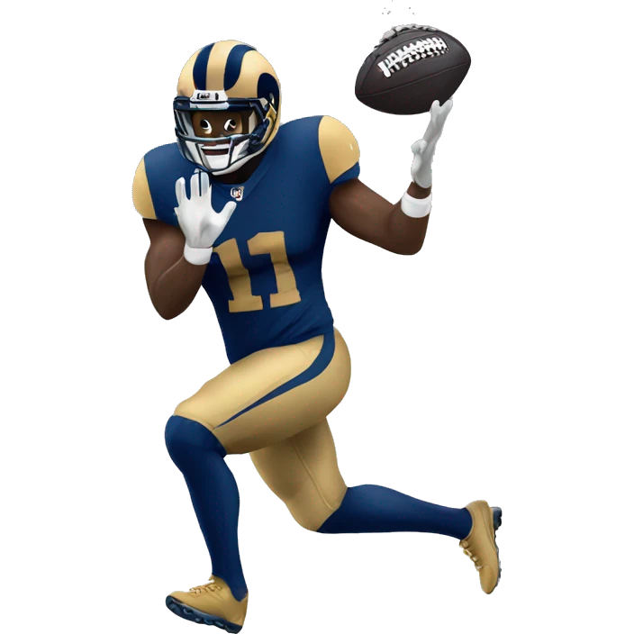 Rams football player celebrating  emoji