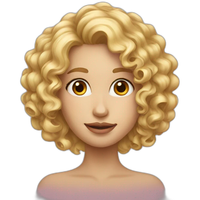blonde-girl-curly-hair-big-nose emoji