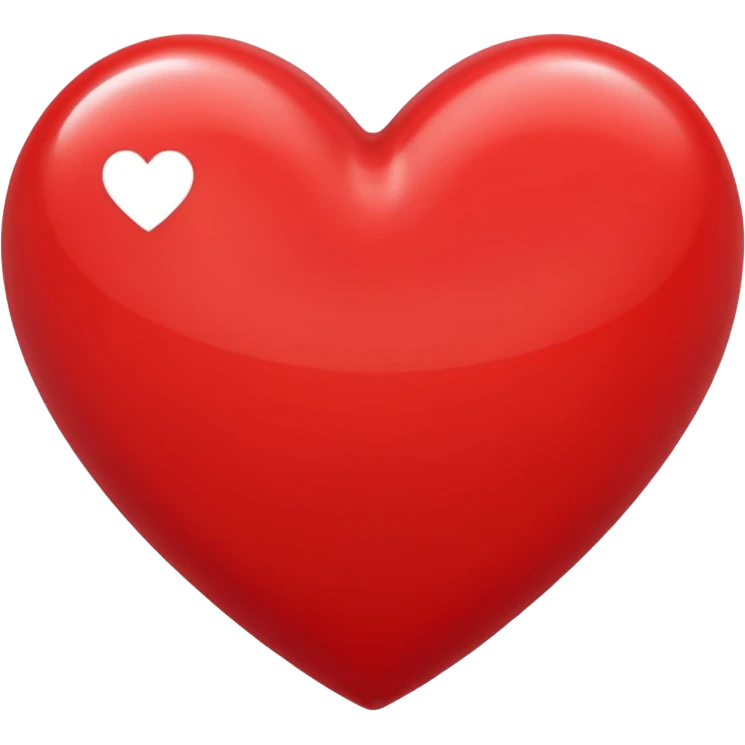 red heart emoji, glossy and vibrant emoji