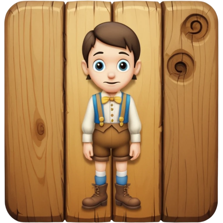 Pinocchio with his butt cheeks spread bent over looking back at you emoji