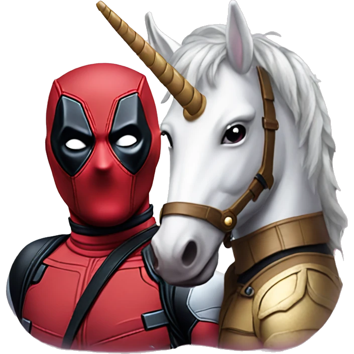 DEADPOOL WITH UNICORN  emoji