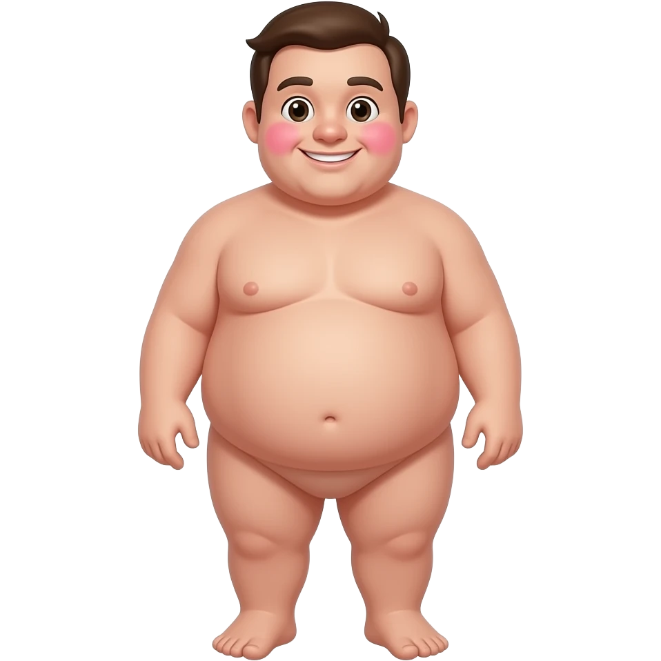 Ein Emojis dass ihre Wangen pink sind und sie lächelt und sie ist richtig fett und ihre Füße sind nackt und sie ist komplett nackt emoji