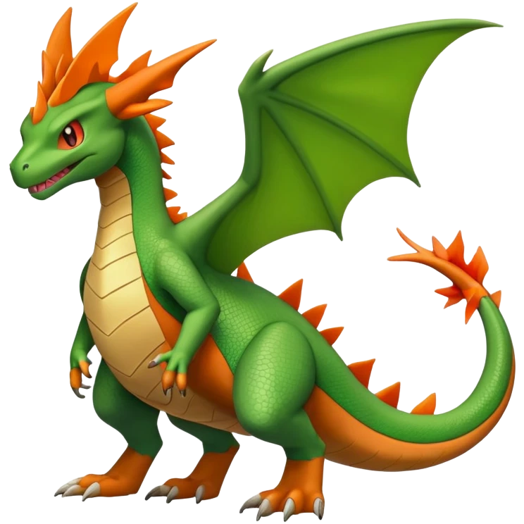 Sceptile-Charizard-Flygon-Fakémon-hybrid-creature (full body)  emoji