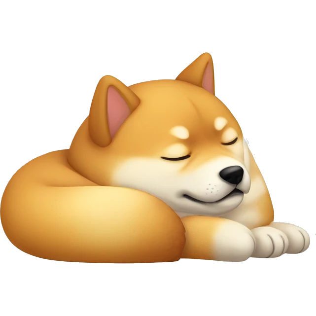 Cute Shiba Inu sleeping emoji