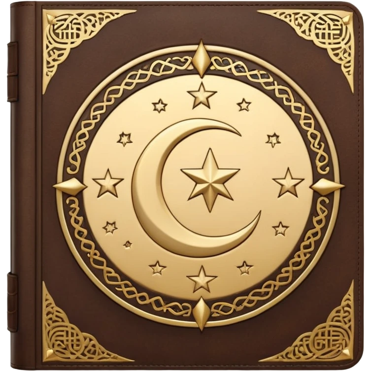 Closed Quran with the Islamic Symbol on it (moon and star) emoji