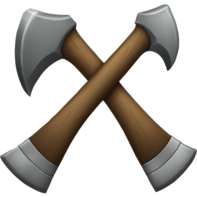  2 axe like cross emoji