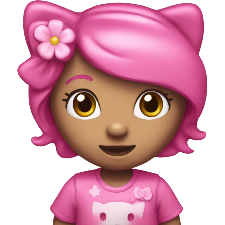 Pink hello kitty  emoji