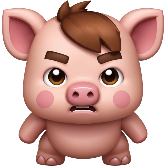 angry Minecraft baby Piglin emoji