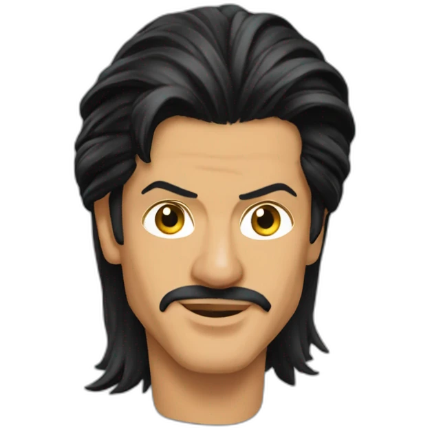 shahrukh khan long hairs tied back emoji