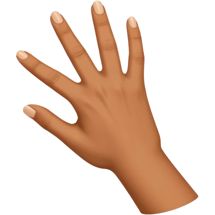 
hand in profile, showing stop emoji