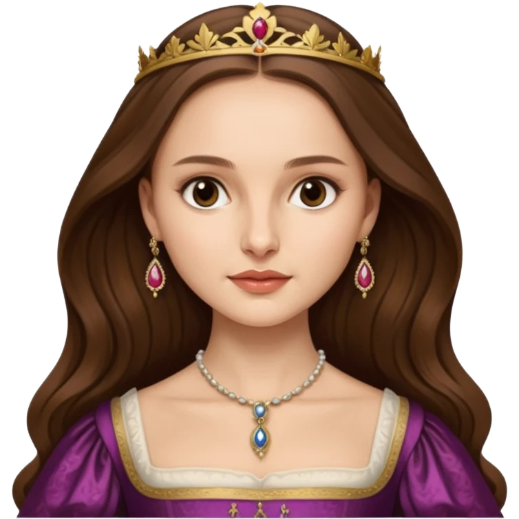 natalie portman with long hair as anne boleyn from the other boleyn girl emoji