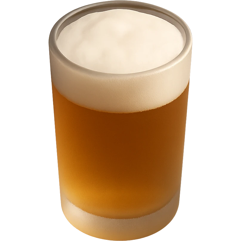 A glass of beer emoji