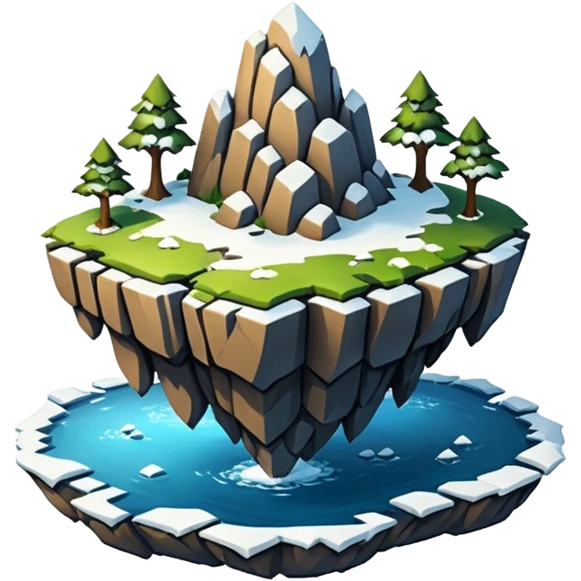 snow flying island emoji
