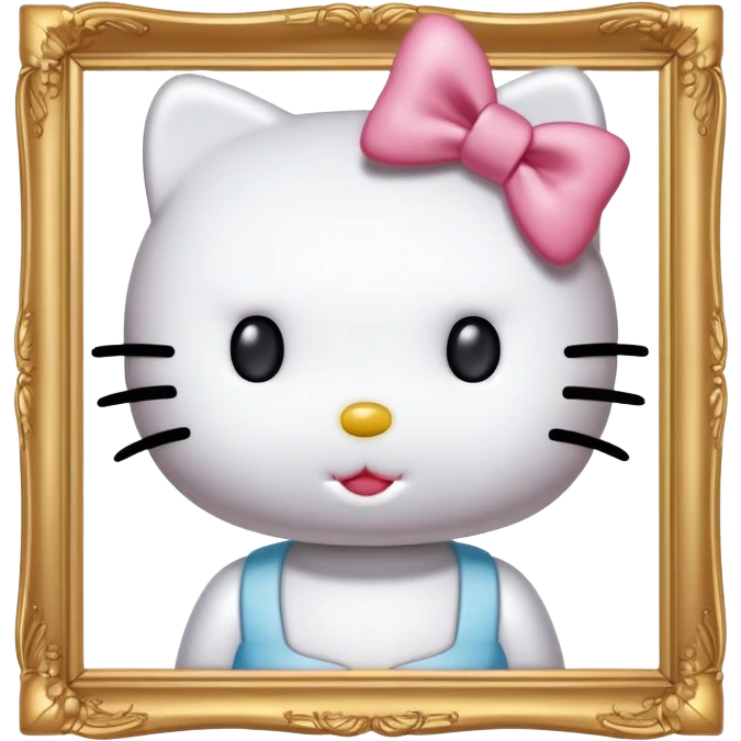 Hello kitty with a empty picture frame emoji