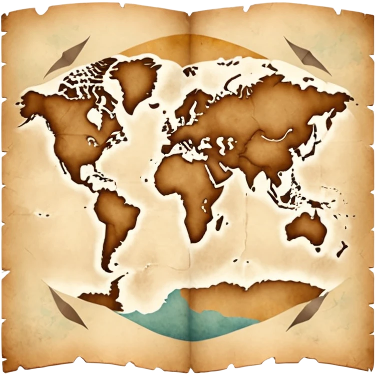 antique map sheet emoji