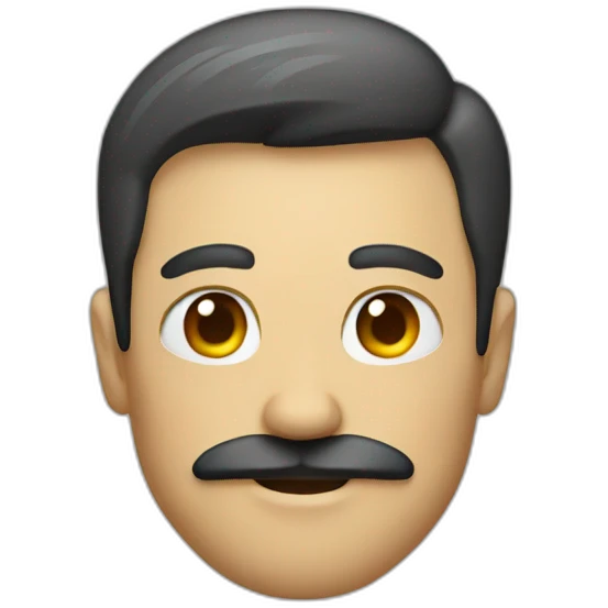 A man with a square mustache emoji
