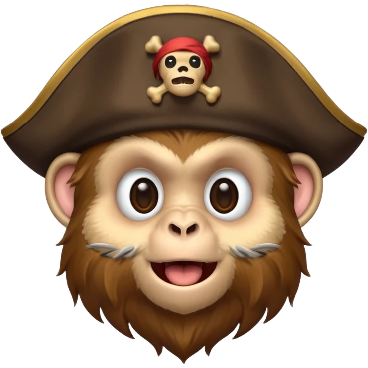 monkey with pirate hat























 emoji