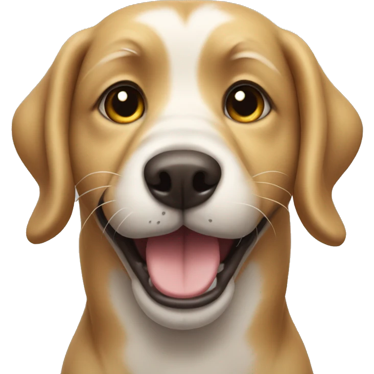 dog with smily face emoji