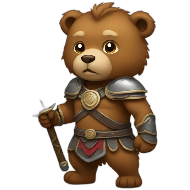 Warrior bear emoji