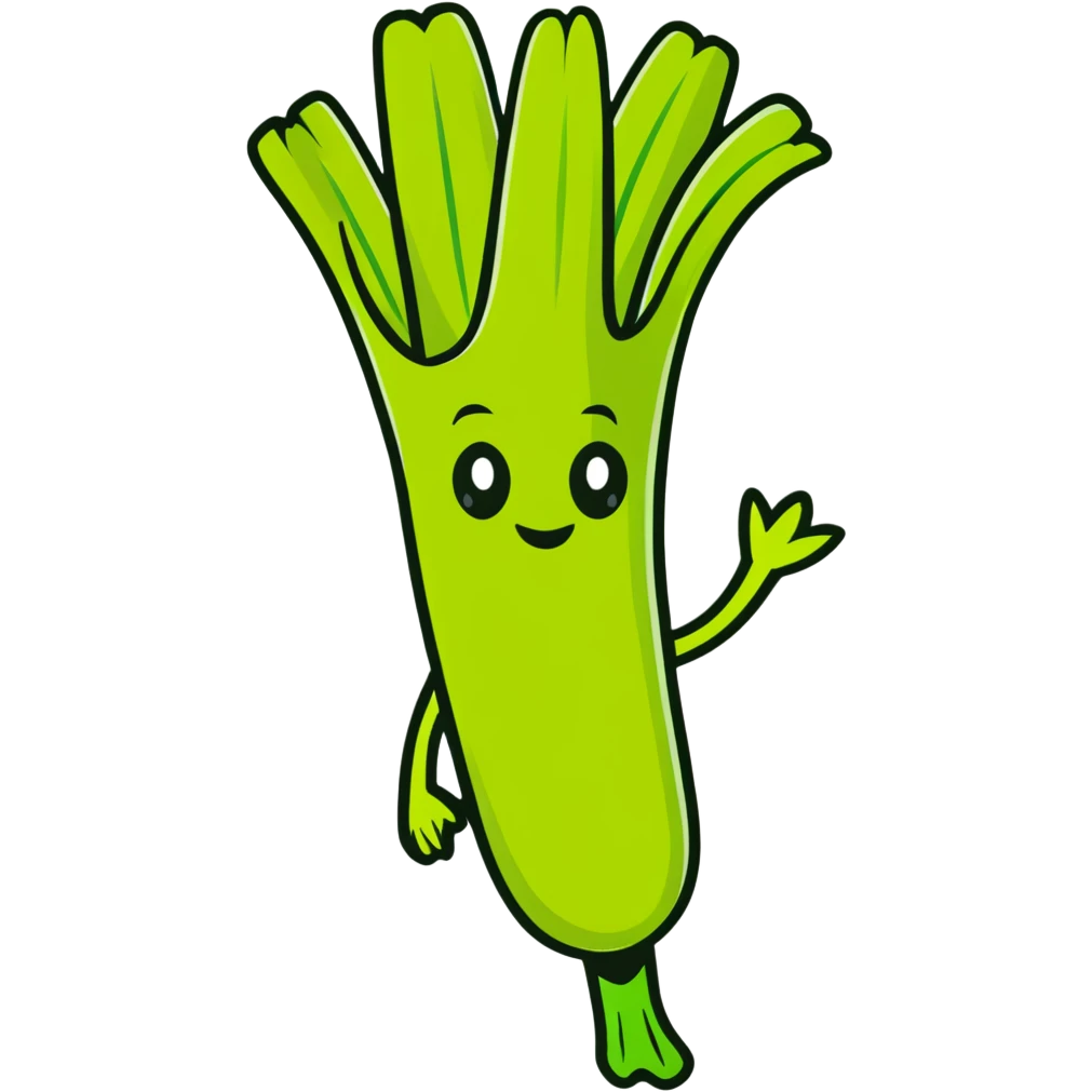 anthropomorphic celery emoji