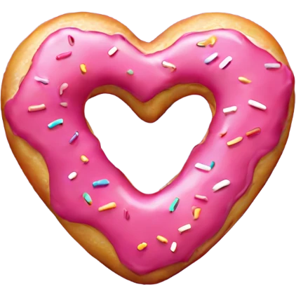 heart shaped donut emoji