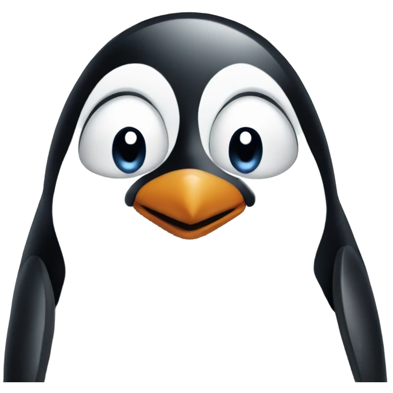 Penguin winking face emoji