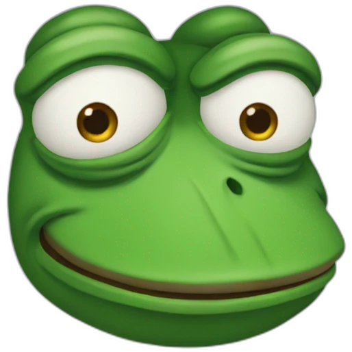pepe the frog with a donkey face emoji