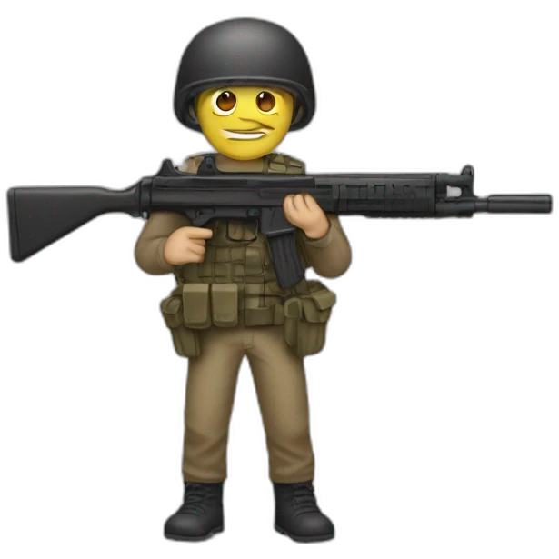 Personne tenant e arme emoji