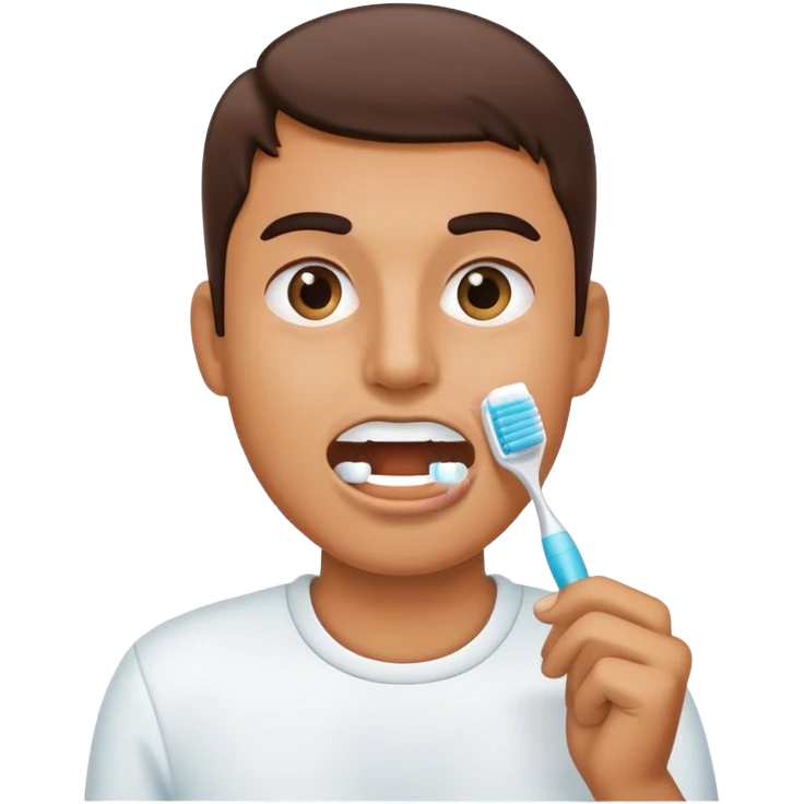 Tooth holding toothbrush  emoji