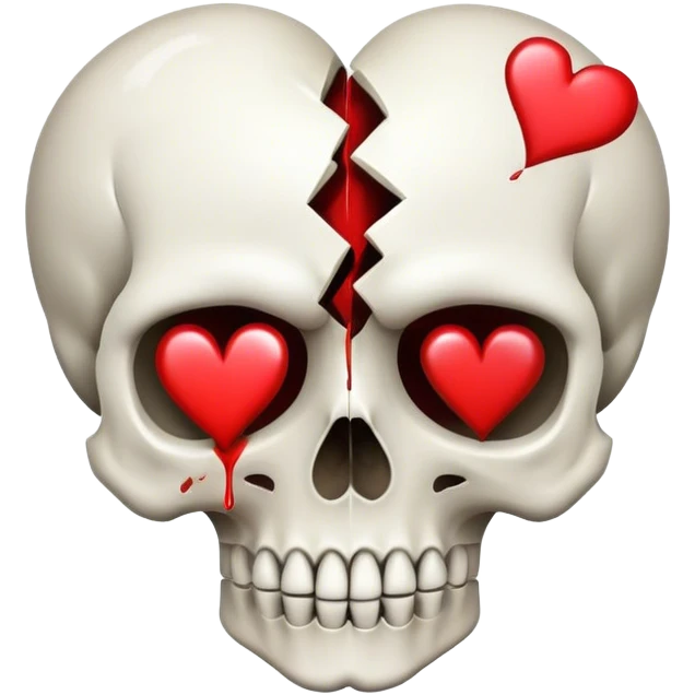 broken heart with a skull emoji