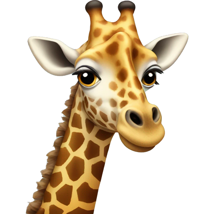 Giraffe with poop on its head emoji