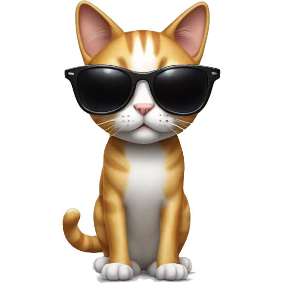 Cat standing on 4 legs wearing sunglasses emoji