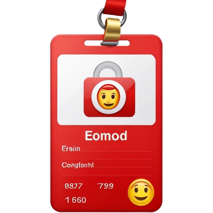 Red ID CARD without text emoji