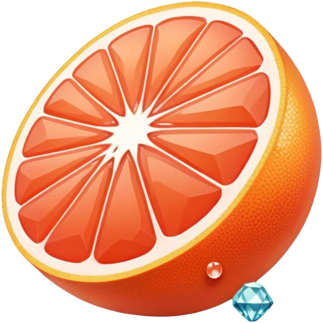 Grapefruit and diamond  emoji