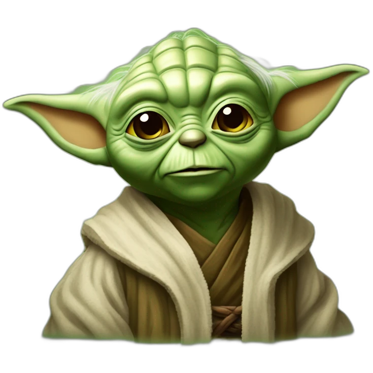 Yoda bois une bierre emoji