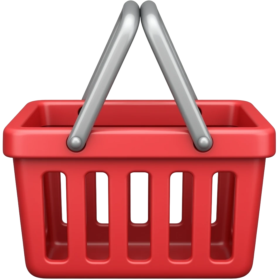 red basket for shopping emoji