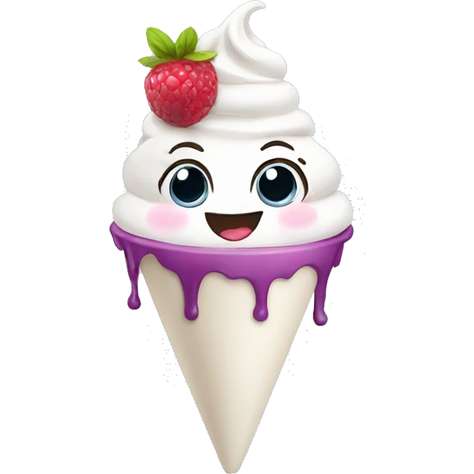 Frozen yogurt emoji