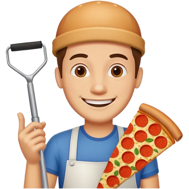 Pizza roller as a guy emoji