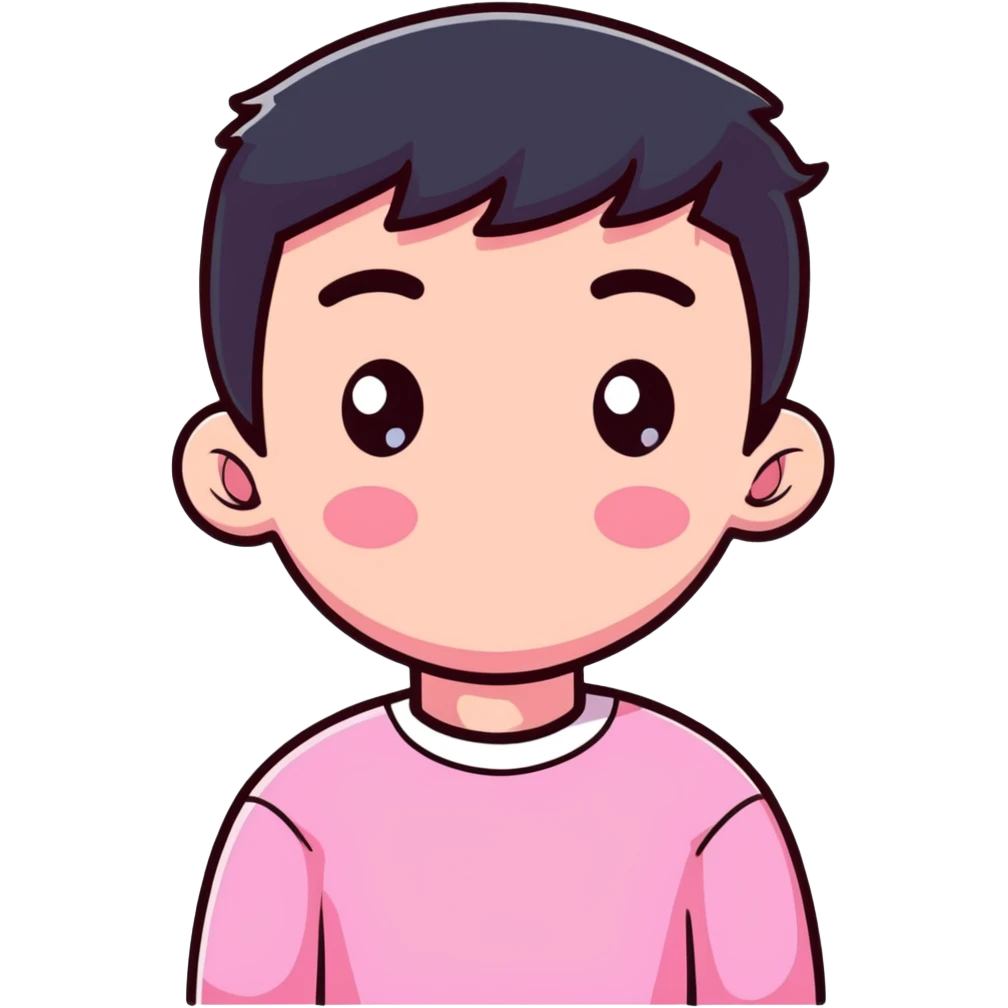 Man wearing pink long sleeve shirt with completely white eyes without pupils emoji