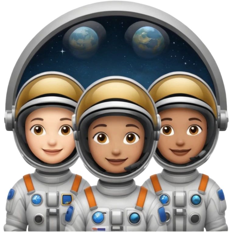 Space Station Crew, in space station emoji