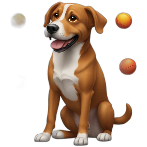 juggling dog emoji