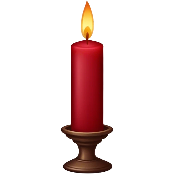 Dark red velvet candle emoji