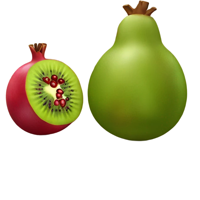 Kiwi and Pomegranate emoji