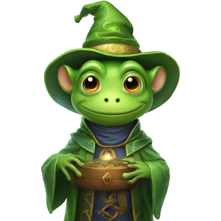 Frog mage magic emoji